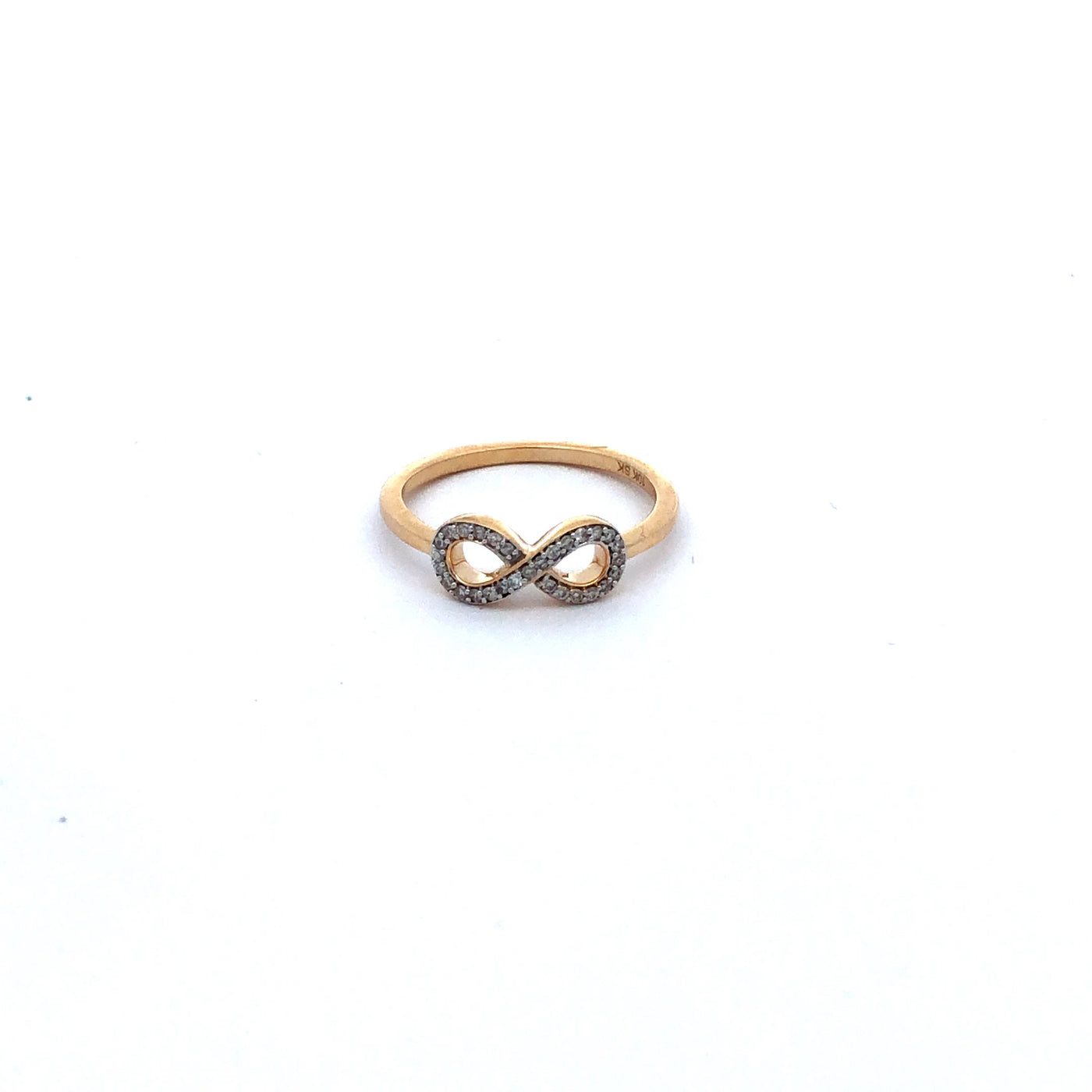 10Ct Yellow Gold Infinity Diamond Set Ring