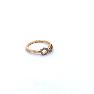 10Ct Yellow Gold Infinity Diamond Set Ring