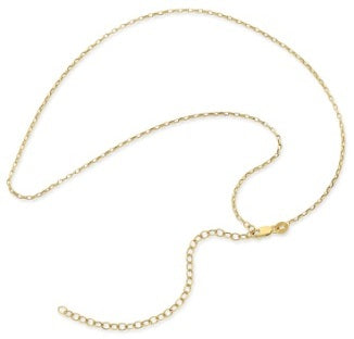 9 carat yellow gold silver filled belcher adjustable chain - 40cm (plus 10cm extension)