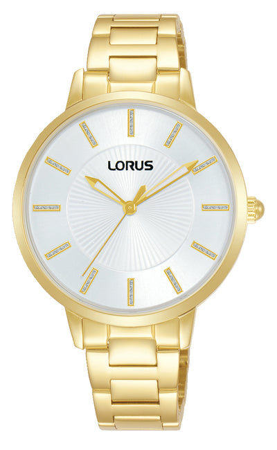 White Dial Gold Tone Stainless Steel Case And Stainless