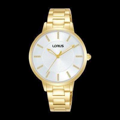 White Dial Gold Tone Stainless Steel Case And Stainless