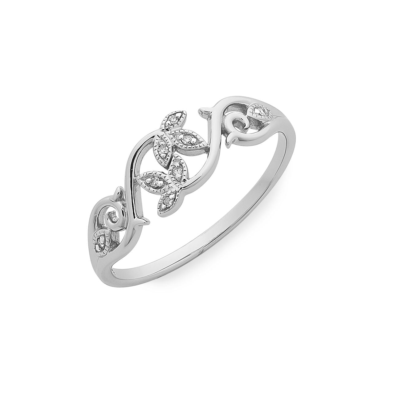 Silver Diamond Dress Ring