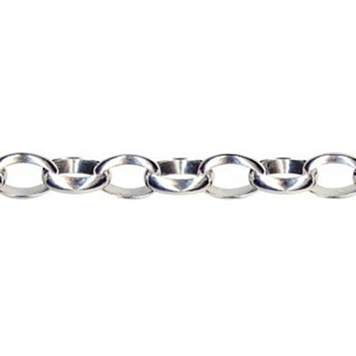 Sterling Silver Oval Belcher Bracelet