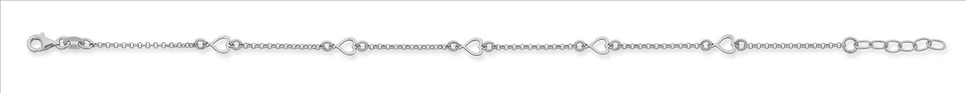 Silver Chain And Heart Anklet