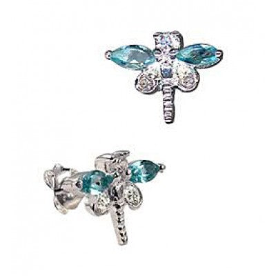 Sterling Silver Dragonfly Stud Earring