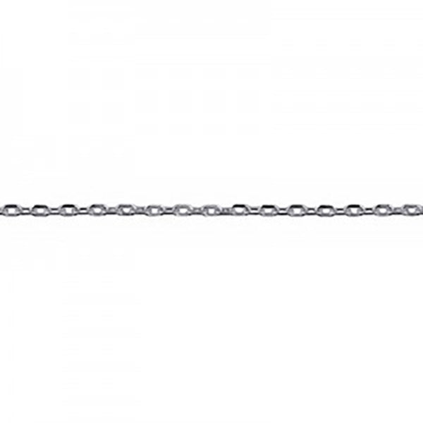 Sterling Silver Diamond Cut Cable Chain - 45Cm