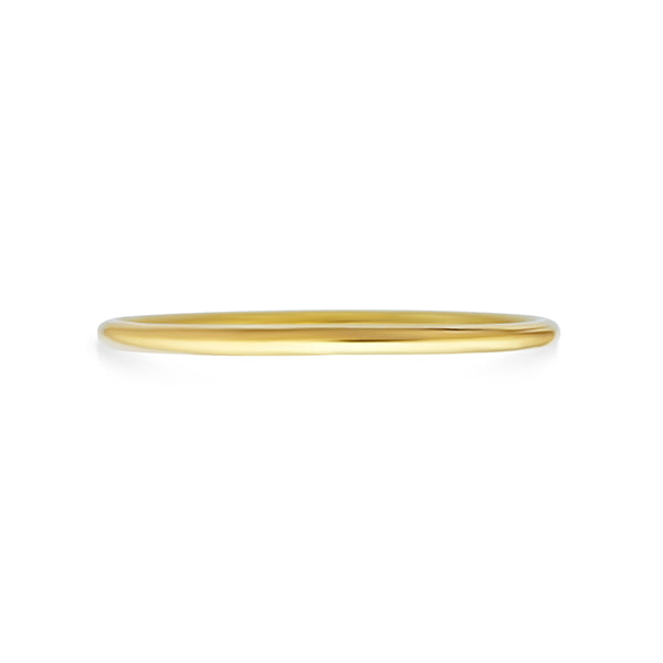 Yellow Gold Plated Round Bangle - 65mm
