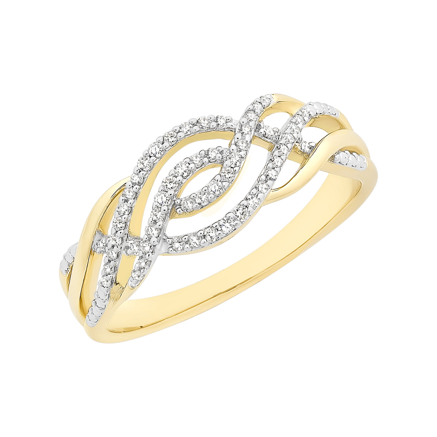 9ct Yellow Gold Diamond Ring