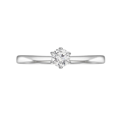 White Gold Round Solitaire Diamond Engagement Ring