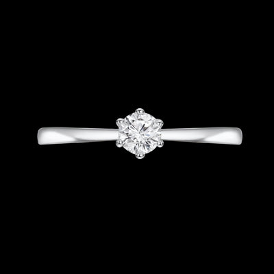 White Gold Round Solitaire Diamond Engagement Ring