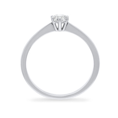 White Gold Round Solitaire Diamond Engagement Ring