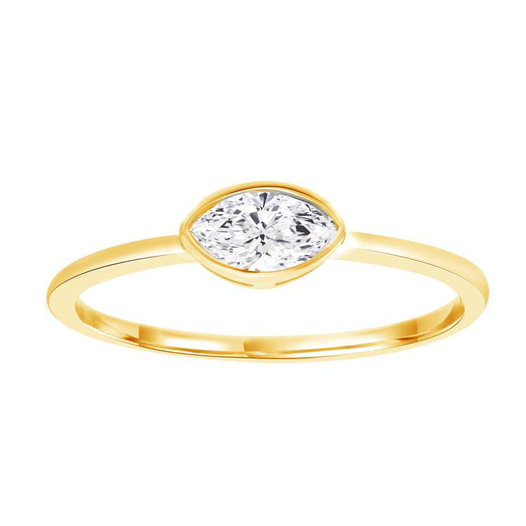 9Ct Yellow Gold 0.25Ct F Vs Marquise Lab Grown Diamond Ring