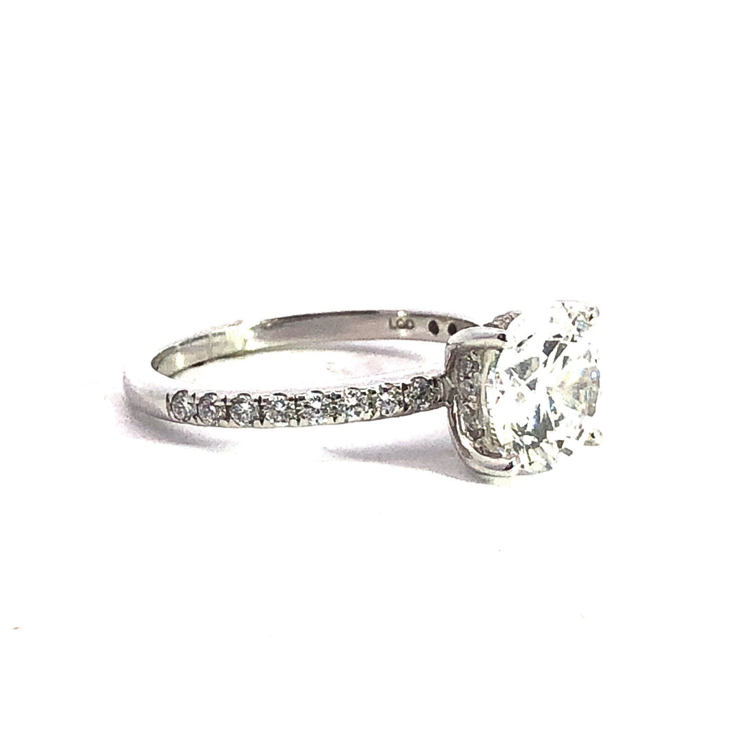 14Ct White Gold Lab Grown Diamond Engagement Ring Tdw=2.30Ct