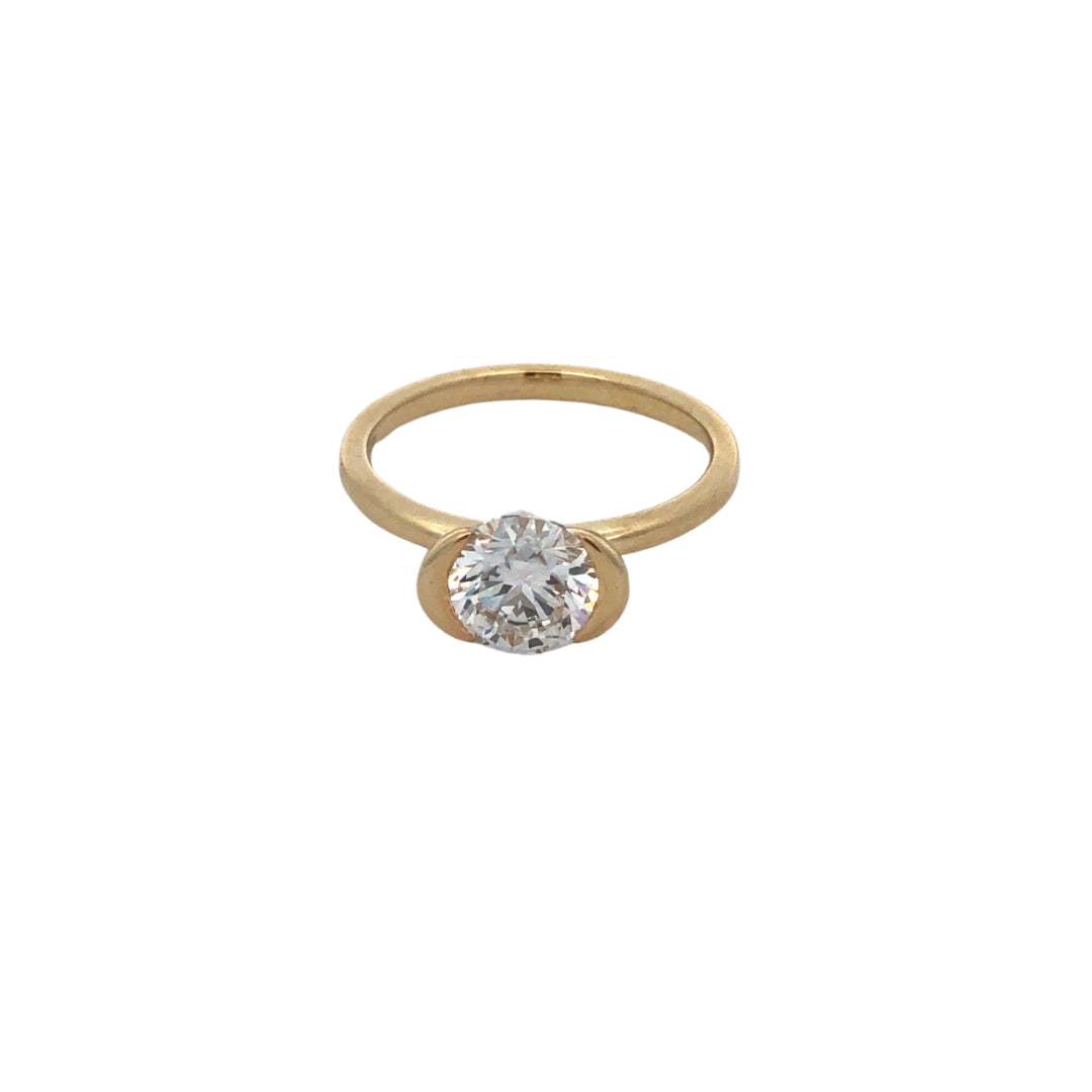 9Ct Yellow Gold 1.50Ct F Vs Round Lab Grown Diamond Ring