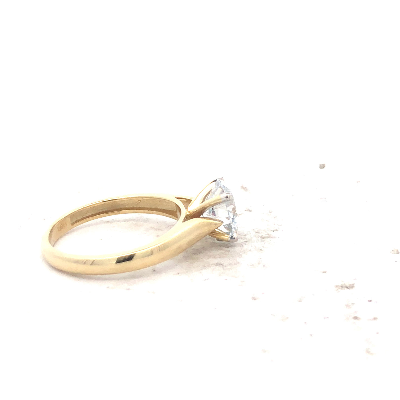 10Ct Yellow Gold Lab Grown Diamond Solitaire Ring Tdw=2.00Ct Has Cert.