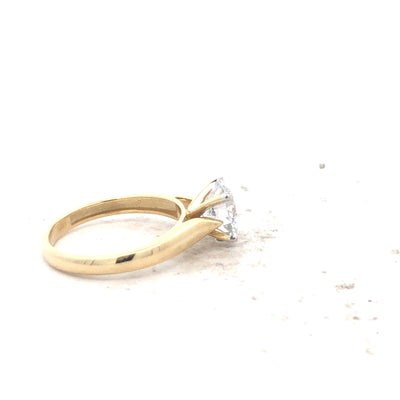 10Ct Yellow Gold Lab Grown Diamond Solitaire Ring Tdw=2.00Ct Has Cert.