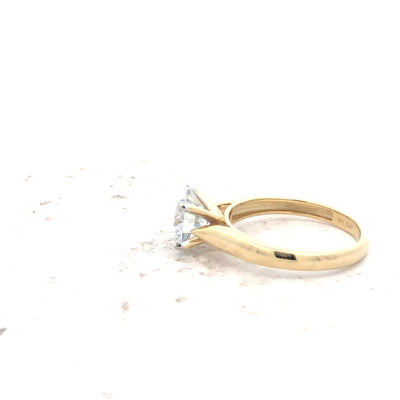10Ct Yellow Gold Lab Grown Diamond Solitaire Ring Tdw=2.00Ct Has Cert.