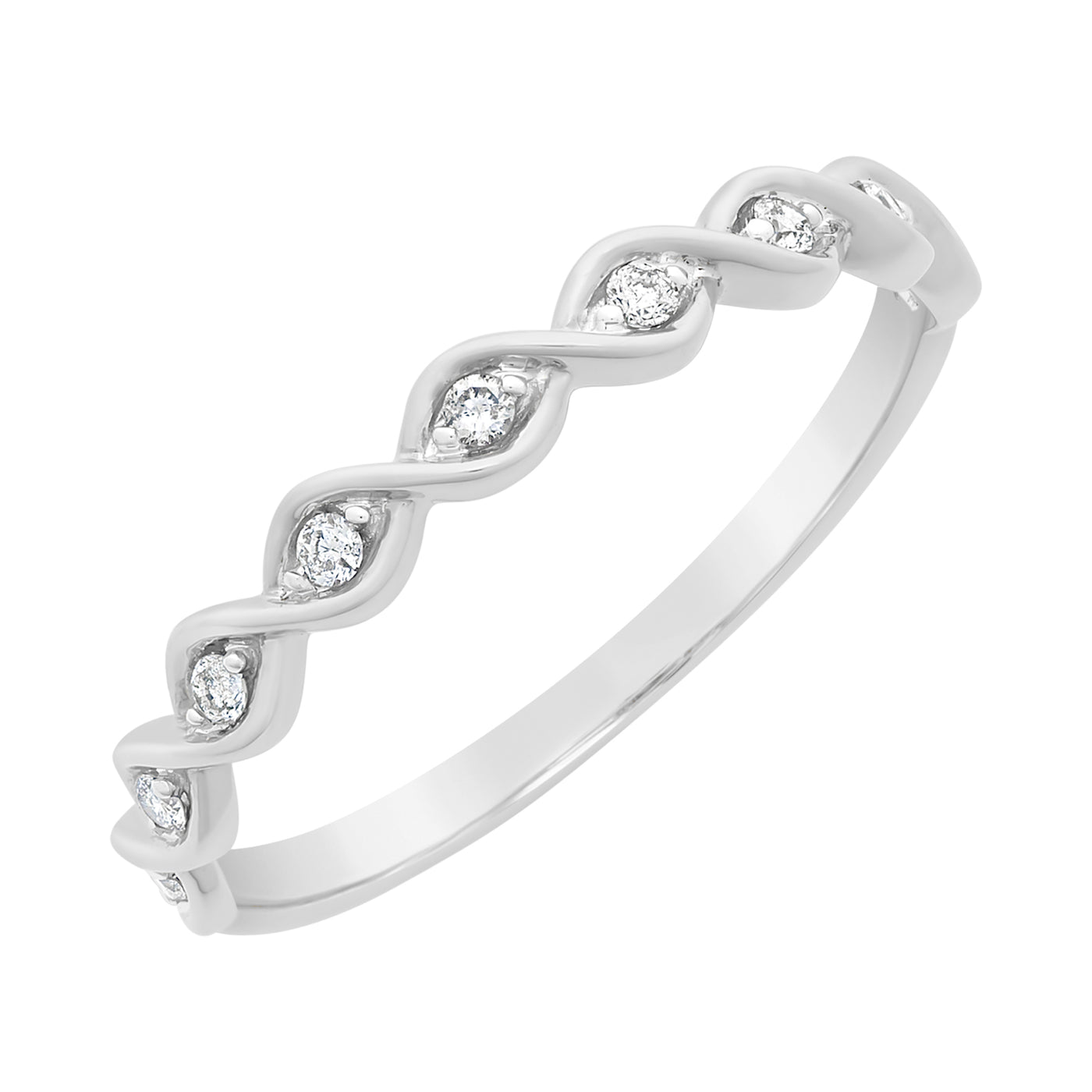 9Ct White Gold 0.09Ct Diamond Ring