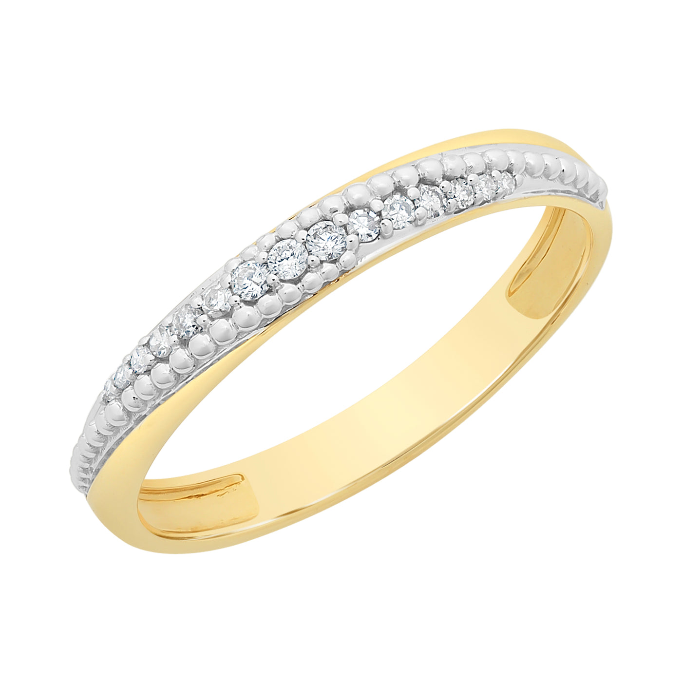 9Ct Yellow Gold 0.09Ct Diamond Ring