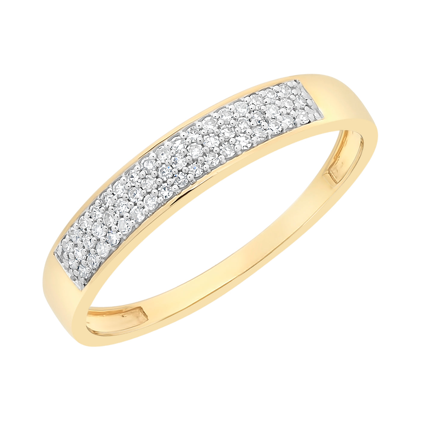 9Ct Yellow Gold 0.15Ct Diamond Ring