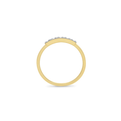 9K Yellow Gold Lab Grown Diamond Band. 4=0.04Ct Def Vs