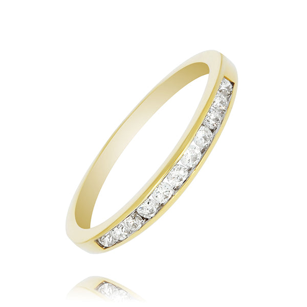 Yellow Gold Channel Set Diamond Band