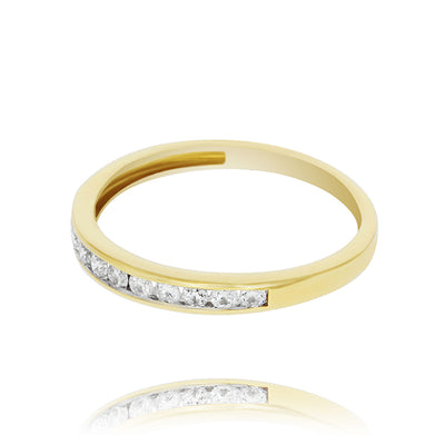 Yellow Gold Channel Set Diamond Band