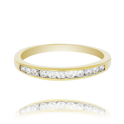 Yellow Gold Channel Set Diamond Band