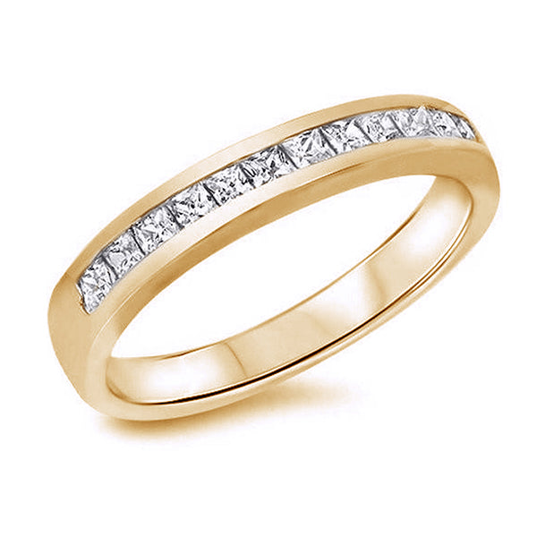 Yellow Gold Princess Cut Diamond Ring