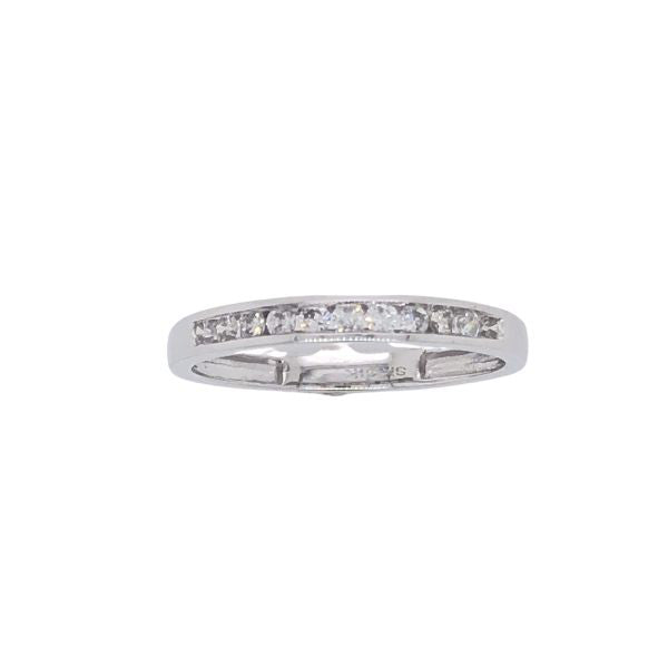 White Gold Channel Set Diamond Ring.