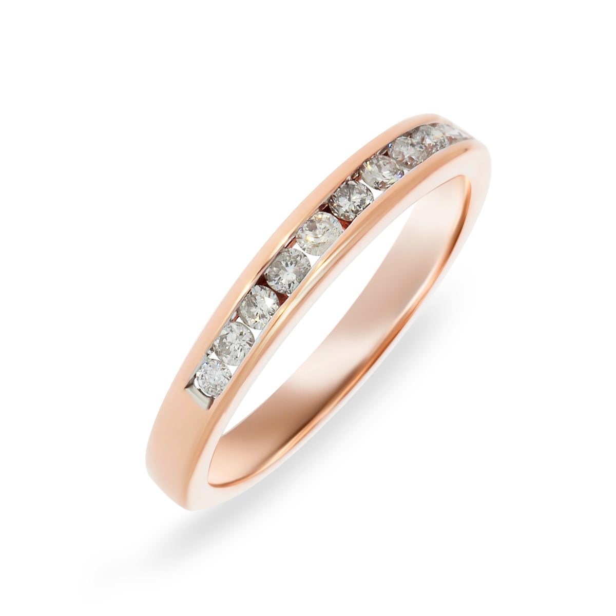 Rose Gold Channel Set Diamond Band