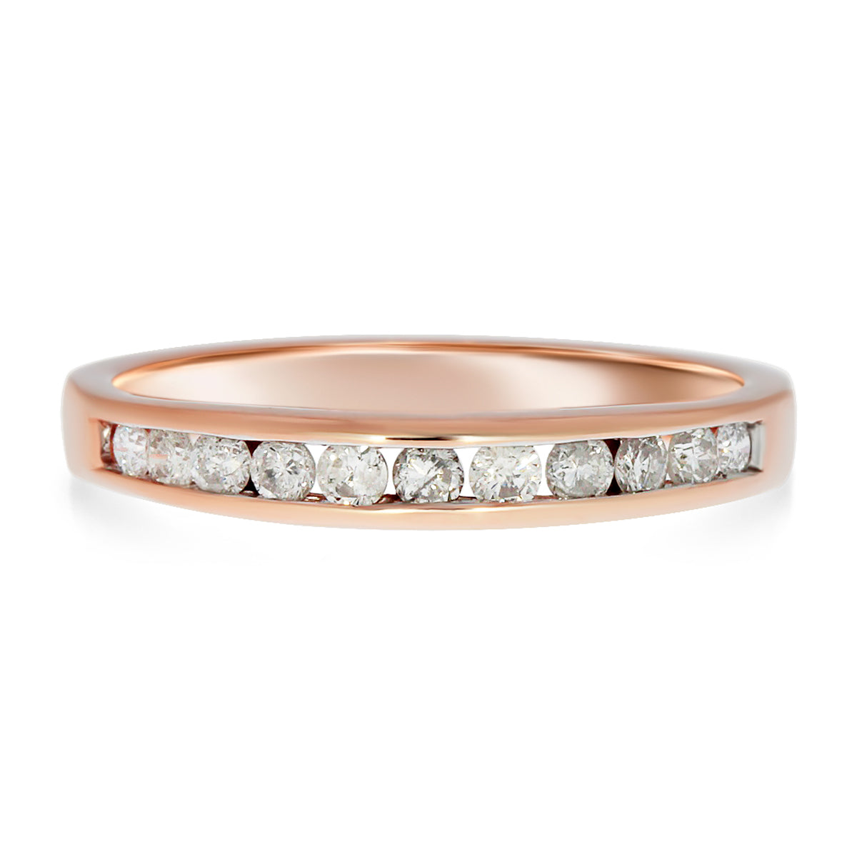 Rose Gold Channel Set Diamond Band