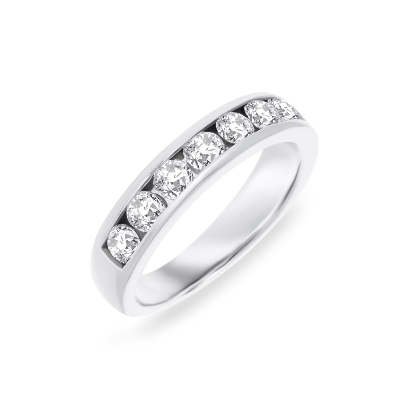 White Gold Diamond Channel Set Band