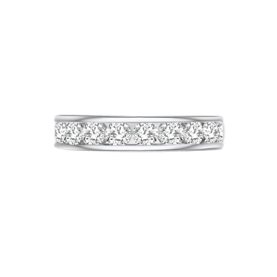 White Gold Diamond Channel Set Band