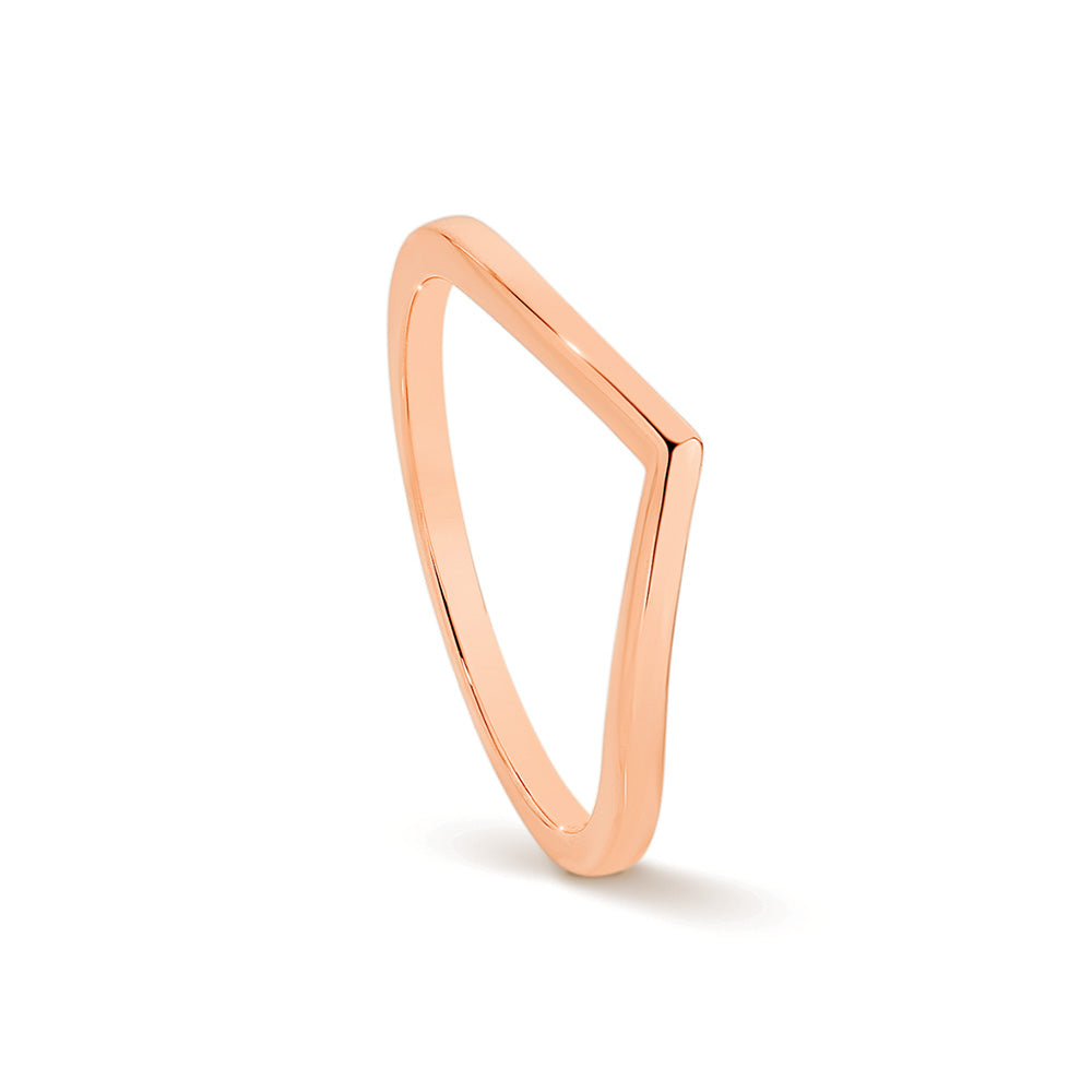 9Ct Rose Gold Wishbone Ring