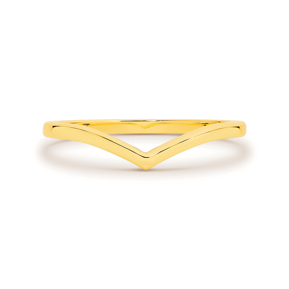 9Ct Yellow Gold Wishbone Ring