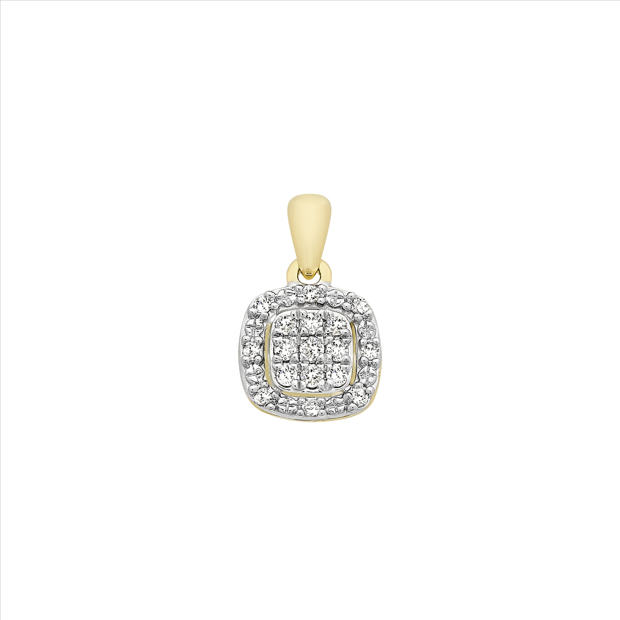 9Ct Yellow Gold Diamond Pendant