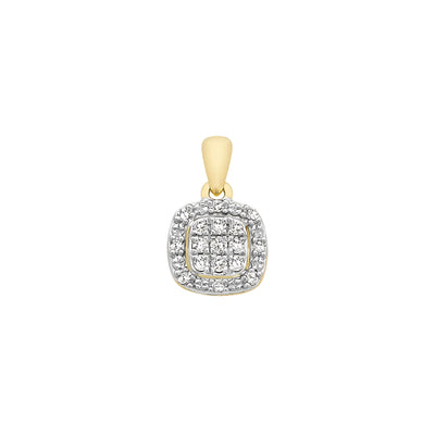 9Ct Yellow Gold Diamond Pendant