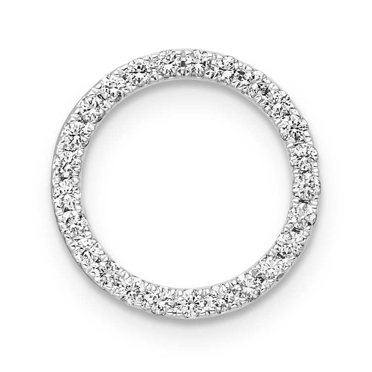 9K White Gold 0.25Ct F Vs Lab Grown Diamond Circle Pendant
