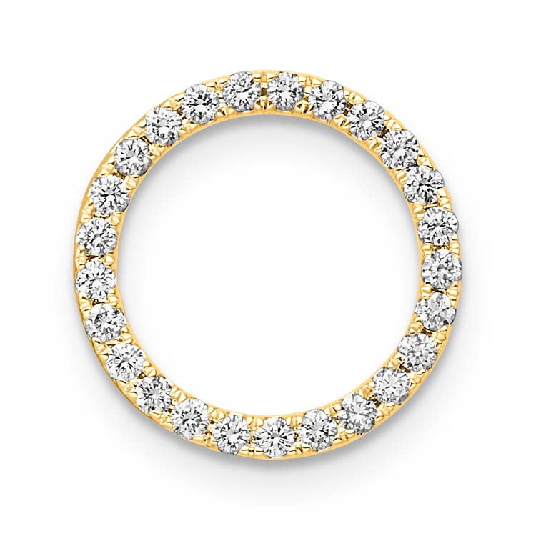 9K Yellow Gold 0.25Ct F Vs Lab Grown Diamond Circle Pendant
