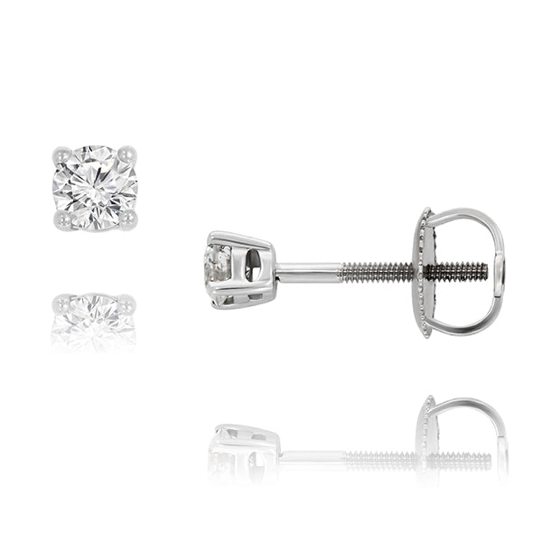 White Gold Diamond Stud Earrings