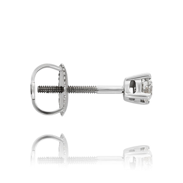 White Gold Diamond Stud Earrings