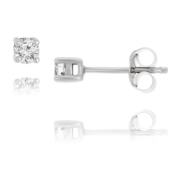 White Gold Diamond Stud Earrings