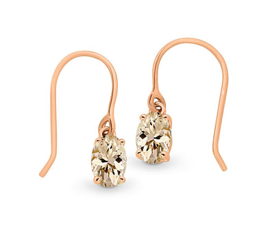 Rose Gold Morganite Drop Earrings