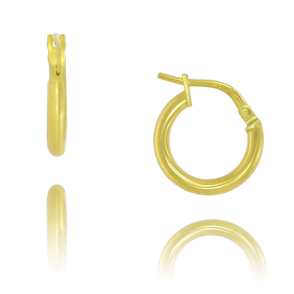 Yellow Gold Silver Filled Hoops