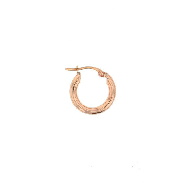 9Ct Rose Gold Hoop Earrings 2.5Mm X 10Mm