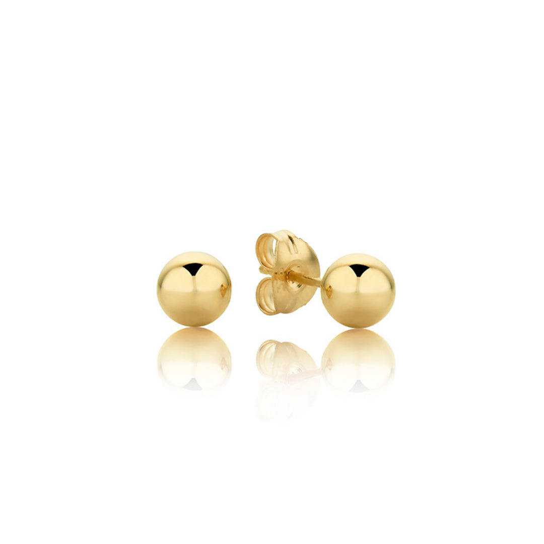 9Ct Yellow Gold 4Mm Ball Stud Earrings