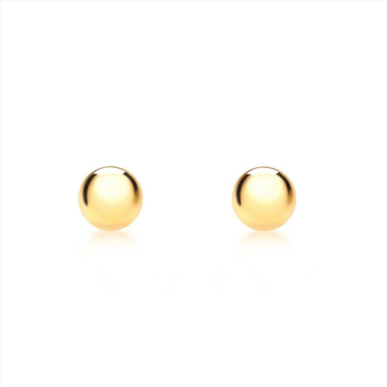 9K Yellow Gold 3.00Mm Ball Stud Earrings