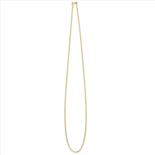 9Ct Yellow Gold Silver Filled Anchor Link Necklace - 50Cm