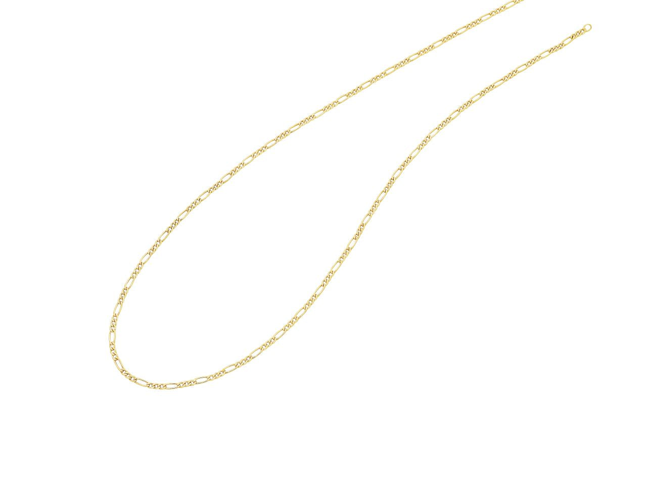 9Ct Yellow Gold Silver Filled 3 + 1 Figaro Chain - 50Cms